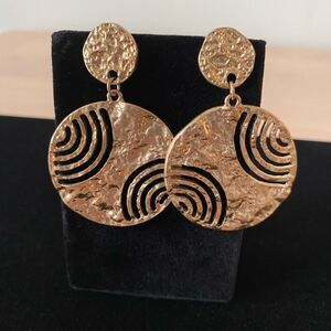 Modern Artisan Gold Brass Earrings